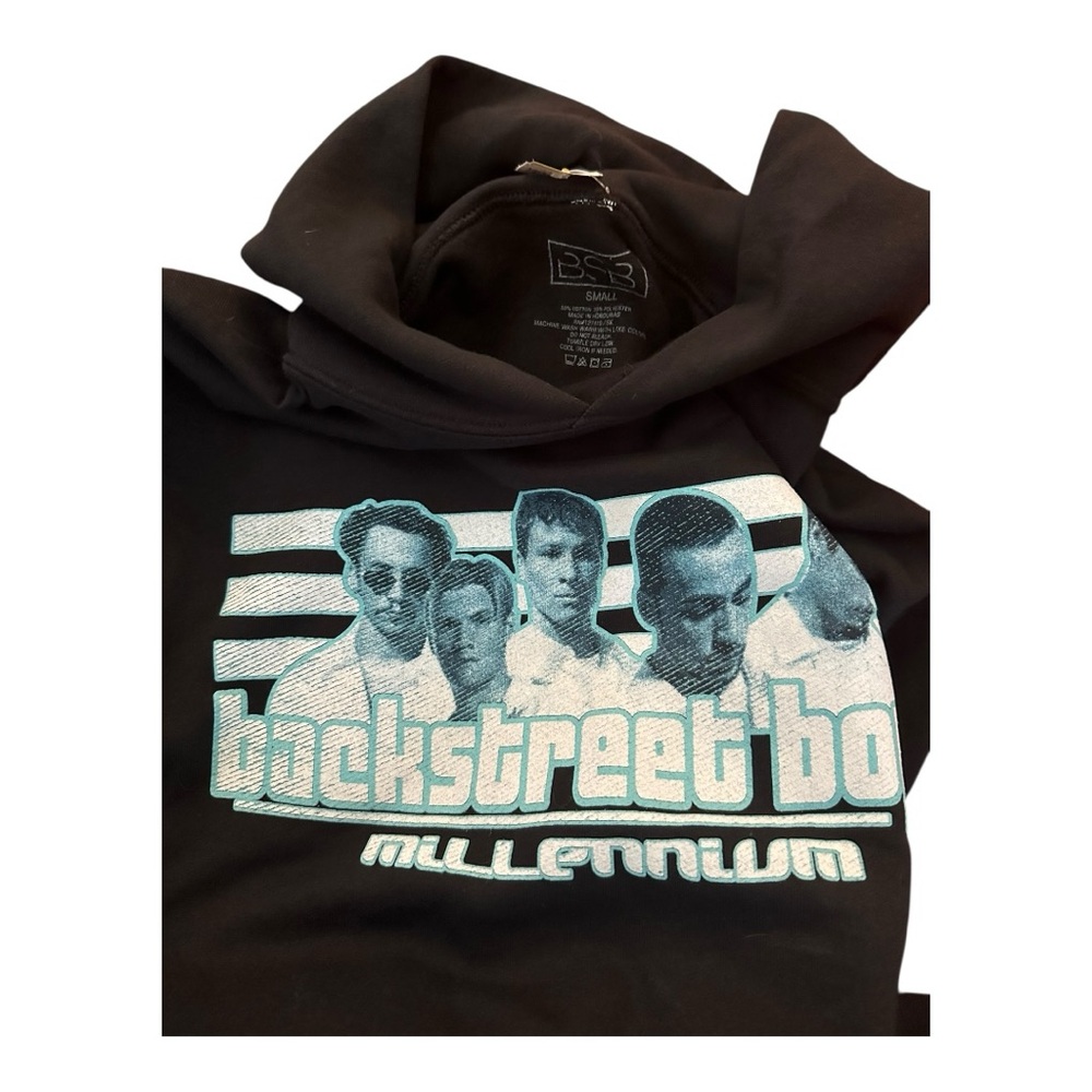 Backstreet Boys Millennium Tour Graphic Hoodie Pullover Sweatshirt Black Y2K - Picture 3 of 5